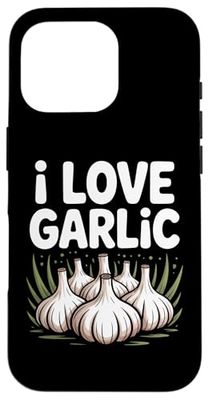 I Love Garlic Enthusiast Humor Case for iPhone 16 Pro