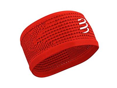 COMPRESSPORT Unisex Headband on/Off Cinta antitranspiracion de correr, Red, Talla Unica UK