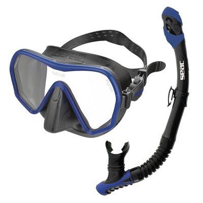 SEAC Set Ajna Droog, Frameloze Masker Set Snorkel voor Duiken