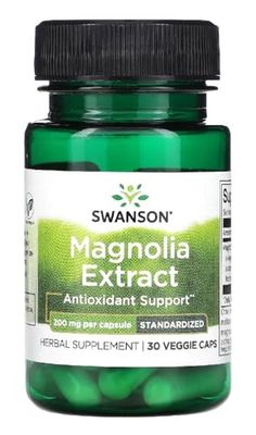 Swanson - Magnolia Bark, 400mg - Extrait de Magnolia en Capsules | Soutient la stabilité de l'humeur et la réduction du stress - 30 Capsules