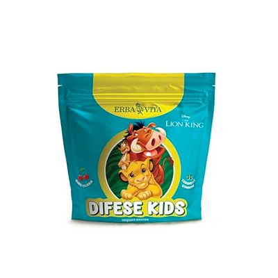 ERBA VITA Difese Kids Integratore Alimentare a base di Vitamina D3, Vitamina C e Zinco, 30 Gummies - Contribuiscono al Corretto Funzionamento del Sistema Immunitario