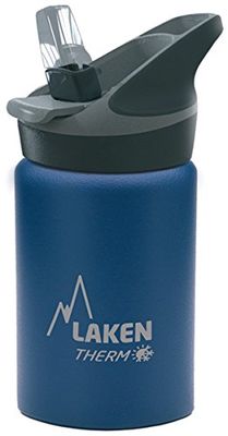 Laken Thermo Barn vakuumisolerad rostfritt stål läckagefri sport vattenflaska med Jannu sugrörslock, 50 ml, blå