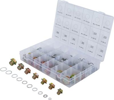 BGS 8119 | Assortiment carterpluggen en aluminium afdichtringen | 534-dlg.