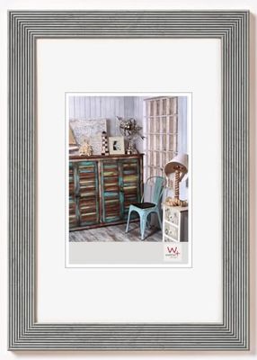 walther design Moldura de fotos prateada 20 x 30 cm, moldura de madeira grau HI030S