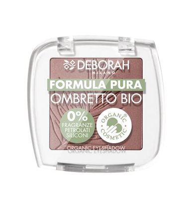 Deborah Ombretto Occhi Mono BIO Formula Pura Colore n.04 Mat Antique Pink, con ingredienti 100% di origine naturale, Vegan e Animal Friendly