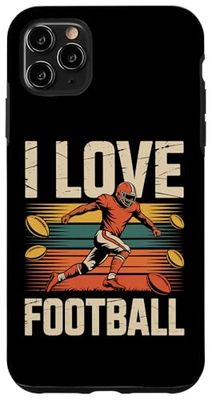 I Love Football Retro Style Design Case for iPhone 11 Pro Max