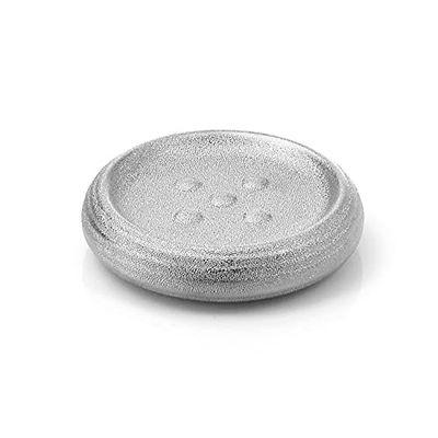 Gedy Silver, G-Astrid Tvålhållare Badrum, Storlek 2,6 X 12 X 12 CM Vikt 0,238 kg, Tvålhållare i Keramik, 2 års garanti, FoU-design, unik