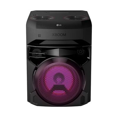 LG XBOOM RNC2, Altavoz de Gran Potencia, 80W, la Bestia, 2 Altavoces, Bluetooth 4.2, USB, Conexión Auxiliar RCA, iluminación LED y entradas para micrófono, Gris Oscuro