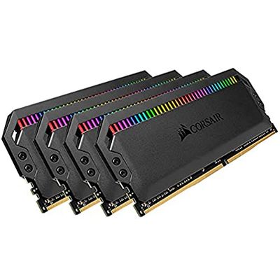 CORSAIR Dominator Platinum RGB 32GB (4x8GB) DDR4 3600 (PC4-28800) C18 1.35V Módulos de Memoria de Alto Rendimiento, Negro