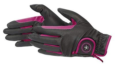 PFIFF 742141, Guanto Donna, Nero/Rosa, XL