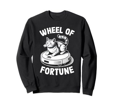 Wheel Of Fortune Robot Vacuum Cleaner Funny Cat Sweatshirt