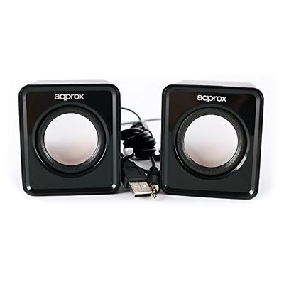 Approx APPSPX1B - Mini Altavoces 2.0 USB 5W, Negro