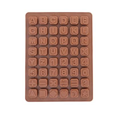 Seifenprofis 48 lettres chiffres A-Z caractères spéciaux cube moule en silicone moule à savon moule à chocolat 24 * 18 * 1.5 cm