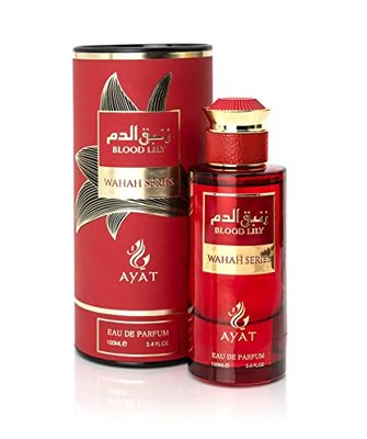 Ayat Perfumes - Wahah Series BLOOD LILY 100ml - Senteur Oriental Avec Notre Série de Parfum Inspirée Des Oasis - Fabriquée à Dubaï Pour Hommes & Femmes Arôme Exotique du Désert Arabian
