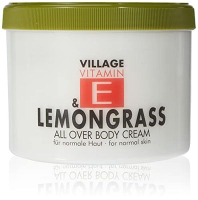 Village Cosmetics med E-vitamin och citrongräs 500 ml (kroppskräm, kroppsvård, fräsch doft av citrongräs, känslig hud) 950620