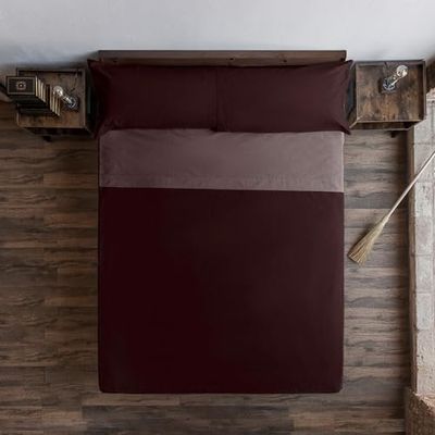 BELUM | Harry Potter lakenset, 100% katoen, bedrukte lakenset met kussen en hoeslaken Harry Potter Bordeaux voor 105 bedden