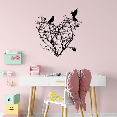 Stylish Black Decorative Metal Wall Accessory, 67 x 70 cm, 100% Metal (1.5 mm Thick), Easy Wall Mounting, Perfect for Modern Home Decor