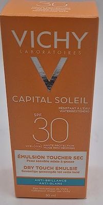 Vichy SPF 50 Capital Soleil Crema Viso Dry Touch Spf30, MASBS-1181, 50 ml (Confezione da 1) Donna