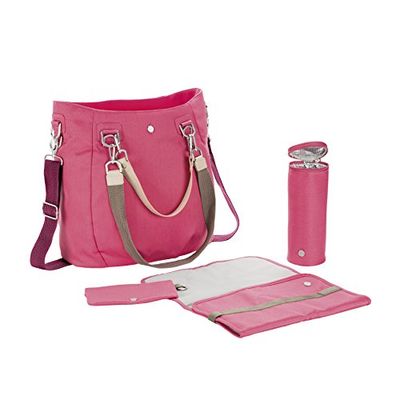 Casual Baby skötväska babyväska klinikväska, inklusive blöjtillbehör, grön etikett mix 'n Match Bag, jordgubb