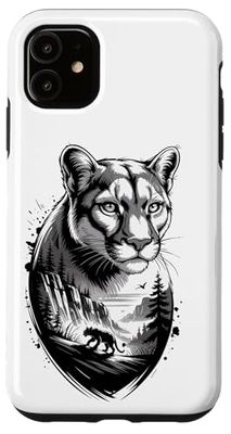 Pastel Paint Art Cougar Cougars Mountain Lion Puma Case for iPhone 11