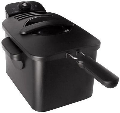 Inventum GF431B - Freidora (3 L, 2200 W, carcasa metálica), color negro