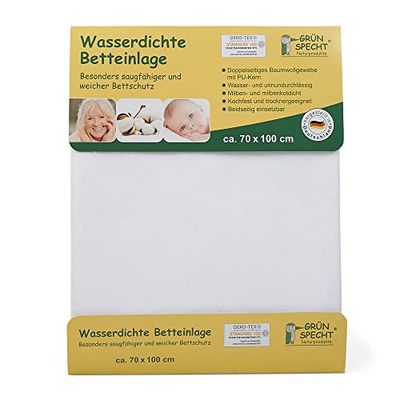 Grünspecht 164-00 Waterdichte Matrasbeschermer, 70 X 100 cm, Wit