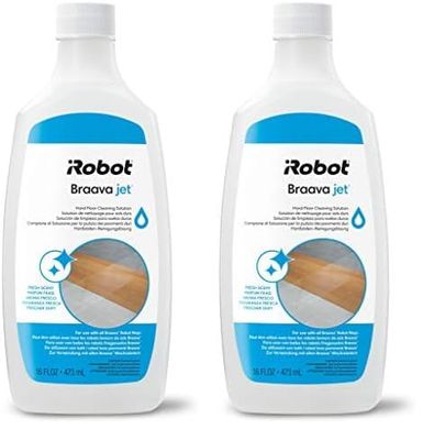 iRobot Soluzione Detergente Braava Jet, Compatibile con i Robot Braava 390T, Braava Jet, Braava Jet m6, Scooba e Roomba Combo, Bianco (Confezione da 2)