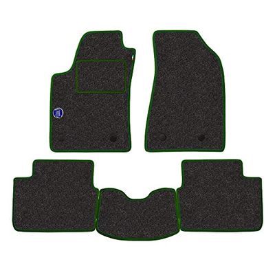 Juego de Alfombrillas Fabricado para Renault Super 5 años Desde 1983 hasta 1997 de moqueta automotriz Fabricada en Italia, Gris con Marca