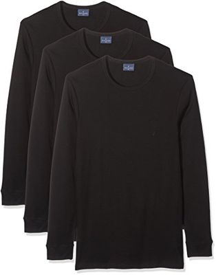 Navigare Långärmad herrunderkläder (förpackning med 3), Svart, M