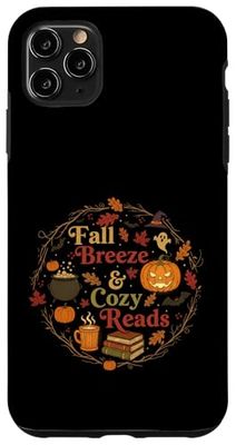 Fall Breeze And Cozy Reads Halloween Autumn Funny Book Lover Case for iPhone 11 Pro Max