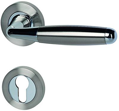 Porta in acciaio inox Alpertec Durben - R appartamento banda porte PZ pulsante set maniglia porta guarnizioni, 88022110