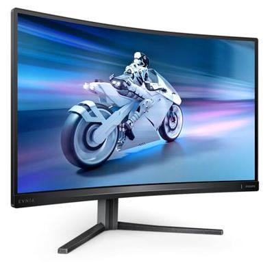 Philips Evnia 27M2C5500W - 27" QHD Curved Gaming Monitor, 240Hz, VA, 0.5ms, FreeSync premium pro, Low input Lag, Height adjust, HDR (2560 x 1440 @ 240Hz, 400 cd/m², HDMI 2.0 / DP 1.4 / USB 3.2)