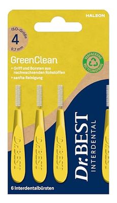 Dr. BEST GreenClean Interdental, taglia 4, confezione da 6 scovolini interdentali per una pulizia delicata degli spazi interdentali
