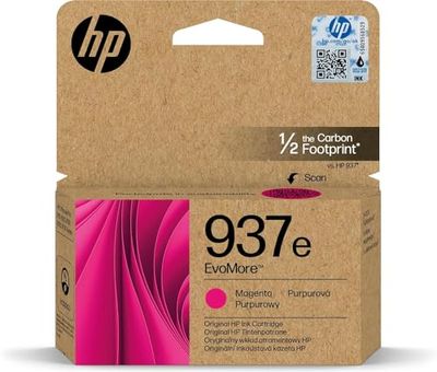 HP 937e Evo More Magenta 4S6W7NE, Cartuccia Originale Alta Capacità da 1650 Pagine, Compatibile con le Stampanti OfficeJet Pro 9110, 9120, 9130, 9720 e 9730