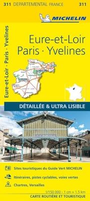 Carte Départementale Eure-et-Loir, Paris, Yvelines