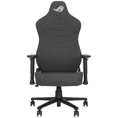 ASUS ROG AETHON Fabric Chaise de Jeu Ergonomique, Structure en Acier, Support Lombaire intégré, accoudoirs 2D rembourrés, revêtement en Tissu et Coussins en Mousse, Poids Maximum 136 kg, Gris