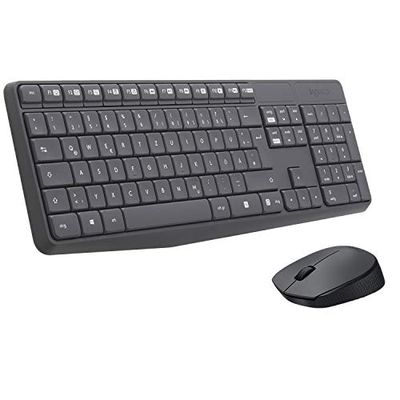 Logitech MK235 German RF Wireless QWERTZ Grey