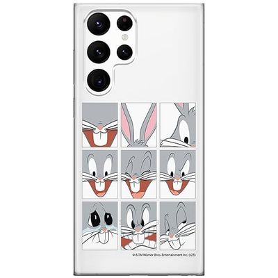 ERT GROUP mobile phone case for Samsung S22 ULTRA original and officially Licensed Looney Tunes pattern Bugs 015 optimally adapted to the shape of the mobile phone, partially transparent