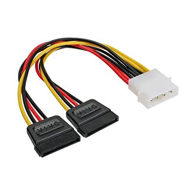 InLine® Internal power Y-cable, 1x 5.25' to 2x SATA power, 0.2m 1x