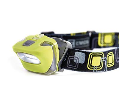 EMOS COB Led-buitenkoplamp, schokbestendig, 20 meter lichtbereik, 27 uur looptijd, 150 lumen, 3 lichtmodi, geel