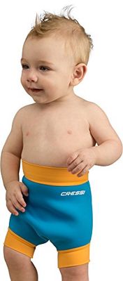 Cressi Kids' Herbruikbare Zwemluier Thermische Zwemkleding, Lichtblauw/Oranje, Klein/0-4 Maanden