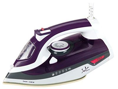 Jata PL221C Stoomstrijkijzer met keramische zool, zelfreinigend, druppelvrij, permanente kalkbescherming, stoomcapaciteit 20-30 g/min, tank 350 ml, 2400 W
