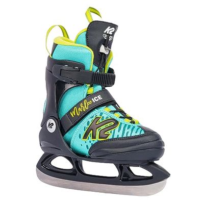 K2 Skates Meisjes Marlee Ice Schaatsen, Turquoise Yellow, XS (EU: 26-31 - UK: 7c-11c - MP: 13-17)