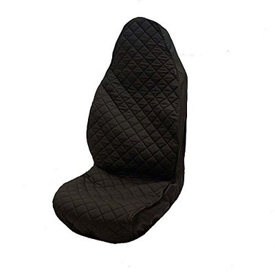 J.R. Tailor Fit Passenger's Side Seat Cover, Quilted Material in Black , Single Cover