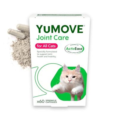 YuMOVE Condroprotector Articulaciones para Gatos, 60 Cápsulas, Apoya la Movilidad y Refuerza Las Articulaciones, Fórmula de Triple Acción con Glucosamina, Condroitina y Ácido Hialurónico