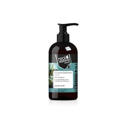 Real Natura - Shampooing Boucles Définies - Nettoyage Doux - Hydratation Équilibrée - Protection et Brillance - Sans Sulfates, Parabènes, Silicones, Sel - Ingrédients Naturels - 500ml