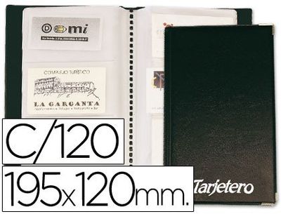 Tarjetero para tarjetas visita color negro para 120 unidades tamaño 195 x 120 mm