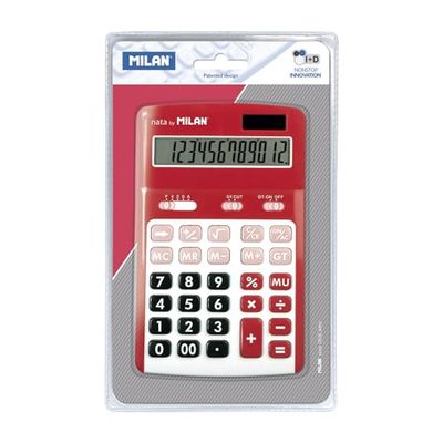 Blister calculadora 12 dígitos roja