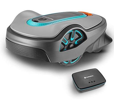 Gardena set smart SILENO life: robot cortacésped para superficies de < 750 m², control mediante aplicación del sistema smart, pasarela smart, versión ES (año modelo 2019) (19113-34)
