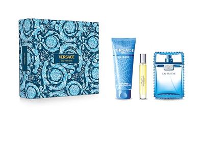Versace EAU FRAICHE 3 PIECE GIFT SET - 3.4 OZ EAU DE TOILETTE SPRAY